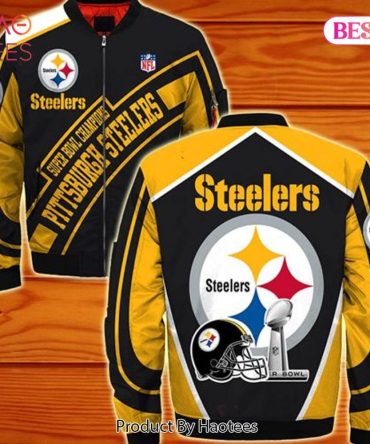 New Fashion   Pittsburgh Steelers Bomber Jacket Super Bowl Champions Coat For Men