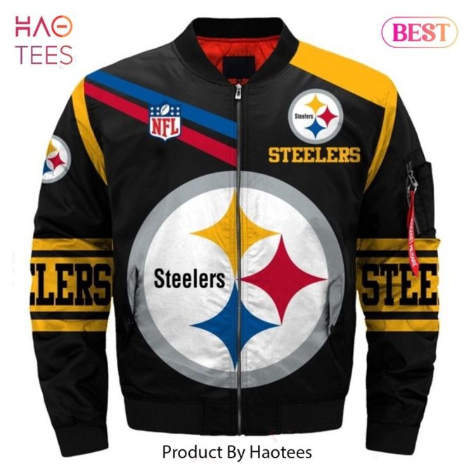 New Fashion   Pittsburgh Steelers Bomber Jacket Winter Coat Gift For Men