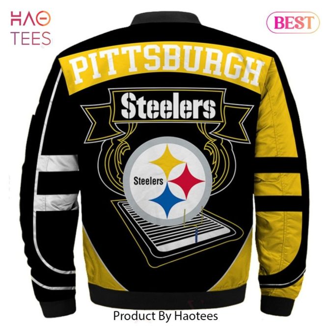 New Fashion   Pittsburgh Steelers Bomber Jacket Winter Coat Gift For Men - Image 2