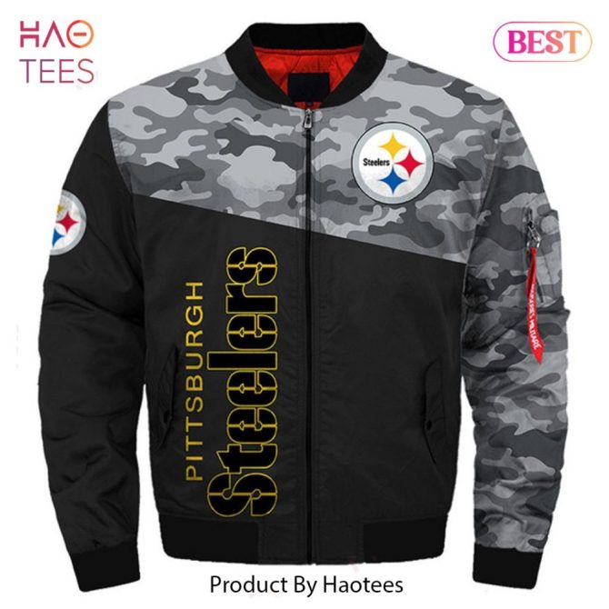 New Fashion   Pittsburgh Steelers Bomber Jacket Winter Coat Gift For Men - Image 4