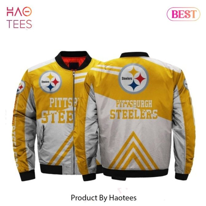 New Fashion   Pittsburgh Steelers Bomber Jacket Winter Coat Gift For Men - Image 5