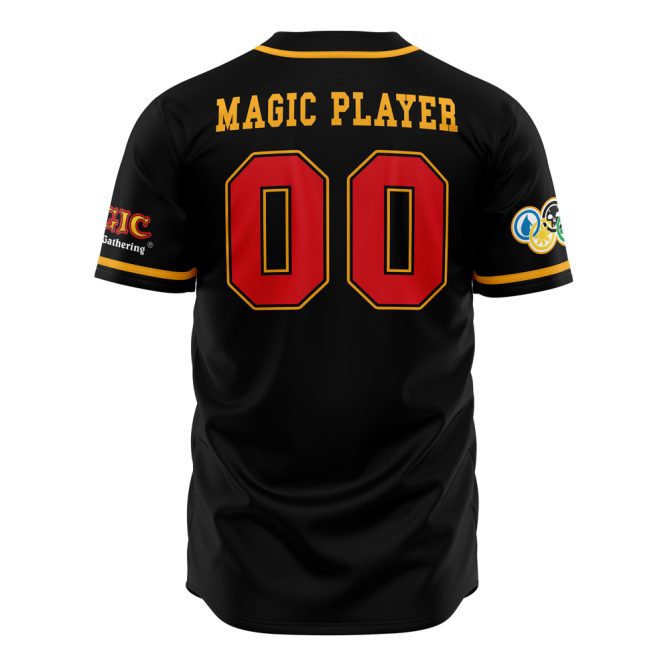Magic Planeswalkers Baseball Jersey - Stylish Black & Gold Design For Fans - Image 2
