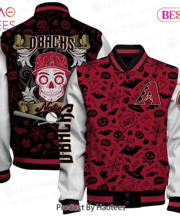 Limited Edition Dbacks Varsity Jacket - Halloween Themed, Unisex, Perfect For Fans!