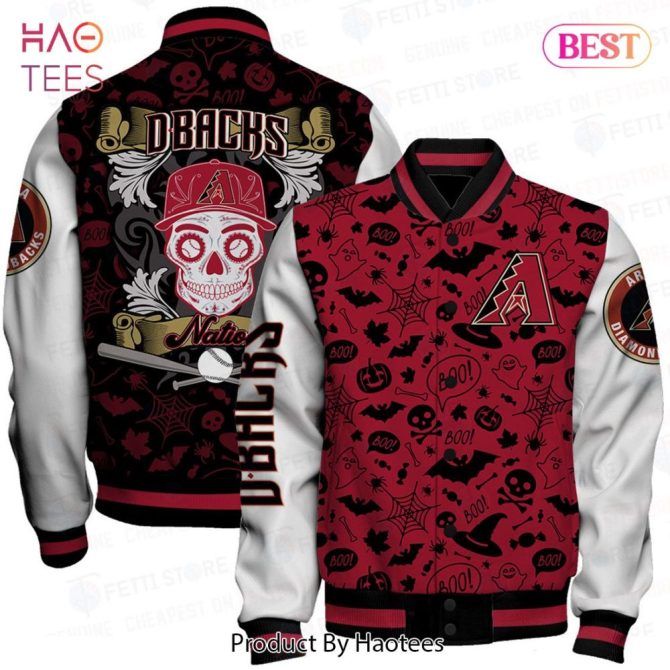 Limited Edition Dbacks Varsity Jacket - Halloween Themed, Unisex, Perfect For Fans!