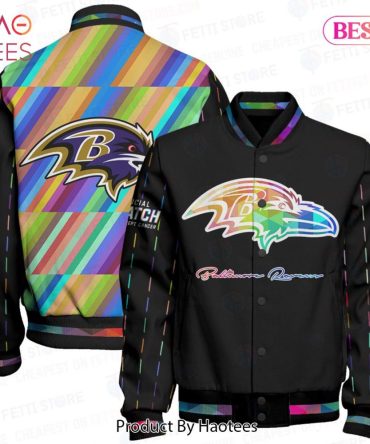 Colorful Baltimore Ravens Jacket - Stylish Unisex Varsity Bomber By Haotees