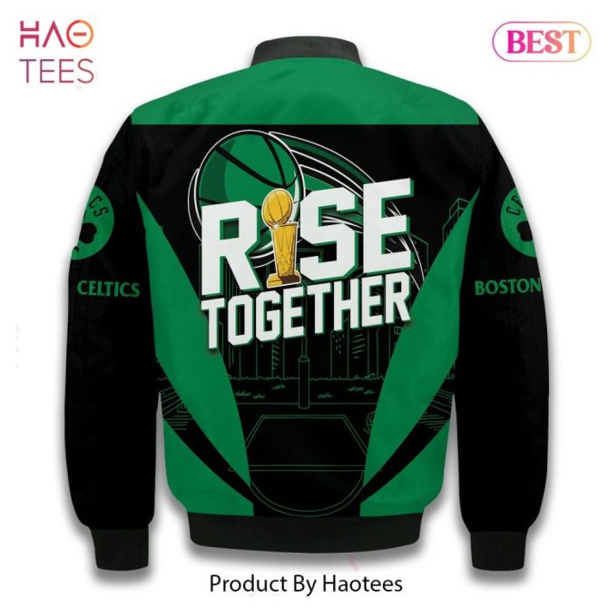 Premium Boston Celtics Pattern Personalized Name 3D Bomber Jacket Gift For Fan - Image 3