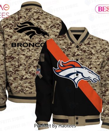 Men'S Camo Broncos Varsity Jacket - Nfl Team Apparel, Stylish & Warm