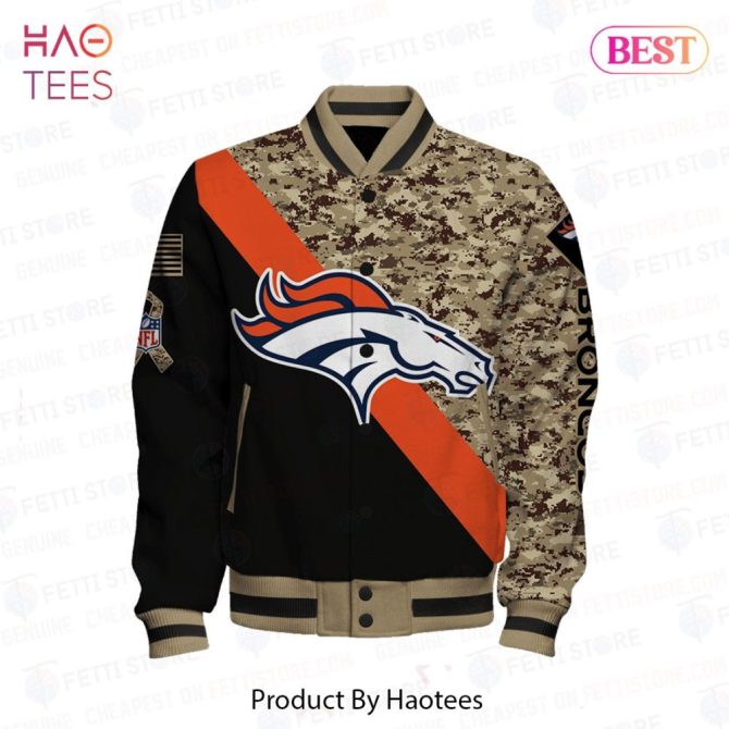 Men'S Camo Broncos Varsity Jacket - Nfl Team Apparel, Stylish & Warm - Image 2