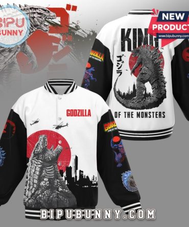 Godzilla Varsity Jacket - King Of The Monsters Design , Limited Edition Fan Apparel