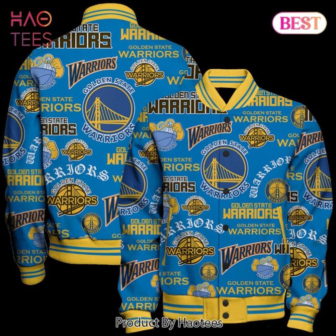 Golden State Warriors Blue Bomber Jacket - Stylish Nba Fan Apparel By Haotees