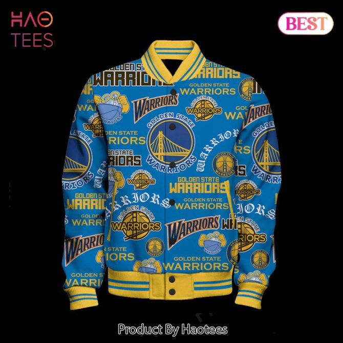 Golden State Warriors Blue Bomber Jacket - Stylish Nba Fan Apparel By Haotees - Image 2