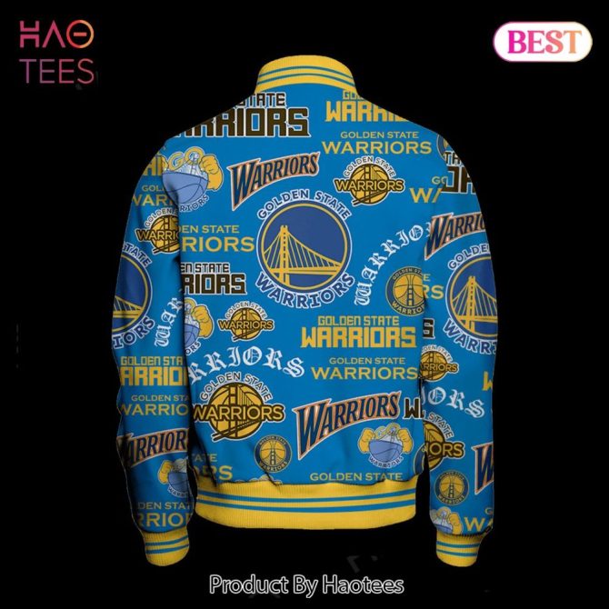 Golden State Warriors Blue Bomber Jacket - Stylish Nba Fan Apparel By Haotees - Image 3