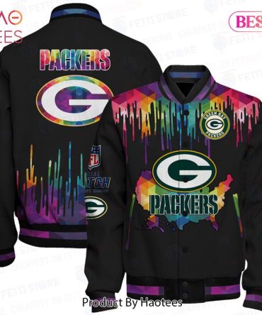 Green Bay Packers Colorful Drip Jacket - Unisex Nfl Fan Gear By Haotees