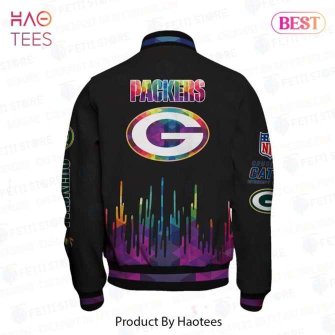 Green Bay Packers Colorful Drip Jacket - Unisex Nfl Fan Gear By Haotees - Image 3
