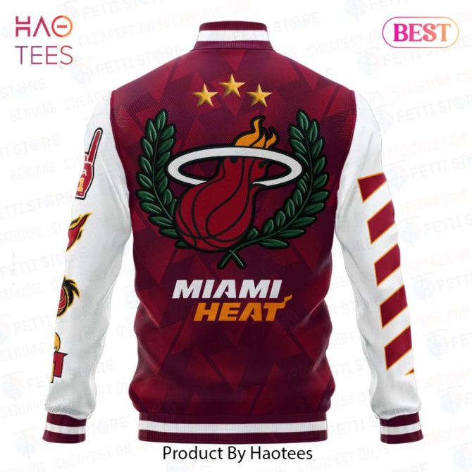 Miami Heat Basketball Varsity Jacket - Stylish Team Spirit Apparel By Haotees - Image 3
