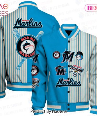 Miami Marlins Varsity Jacket - Stylish Blue Baseball Fan Gear For Men & Women