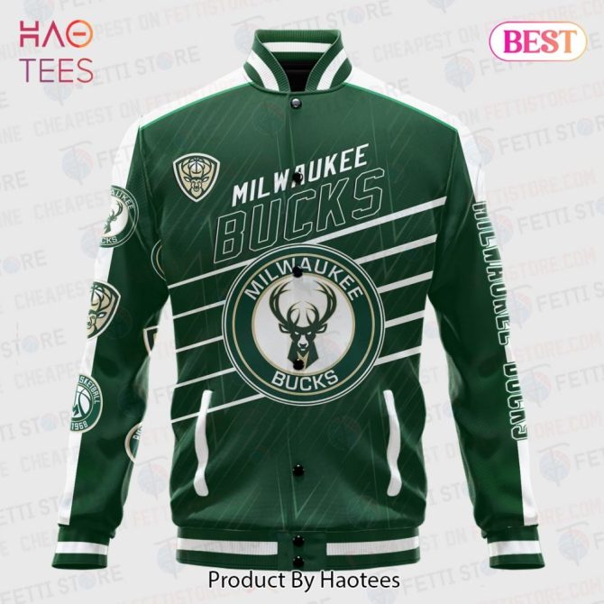 Milwaukee Bucks Green Varsity Jacket - Official Nba Team Apparel By Haotees - Image 2