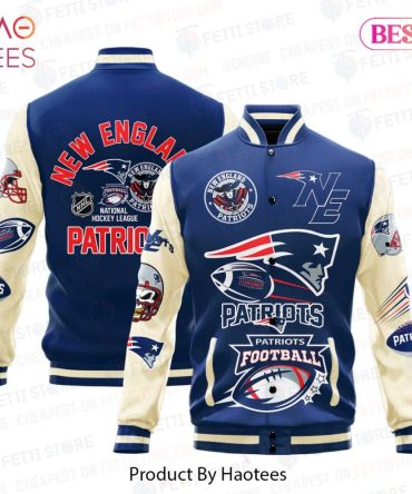 New England Patriots Varsity Jacket - Official Nfl Team Apparel By Haotees