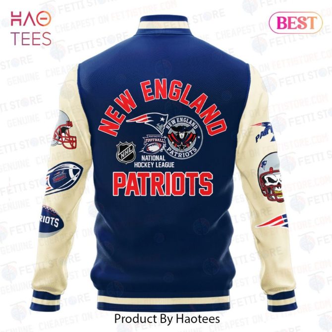 New England Patriots Varsity Jacket - Official Nfl Team Apparel By Haotees - Image 3