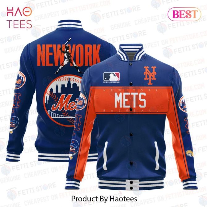 Ny Mets Varsity Jacket - Official Mlb Team Apparel By Haotees