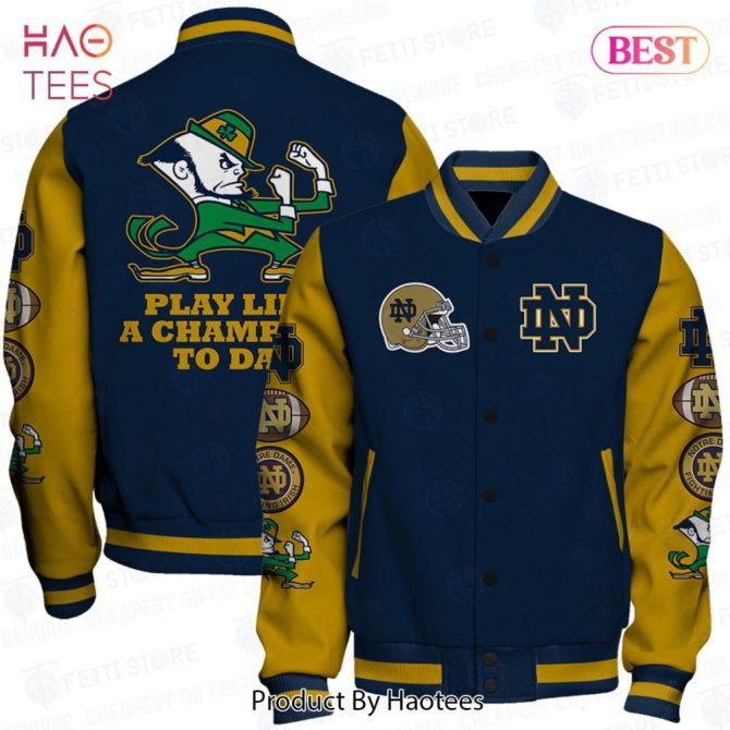 Notre Dame Fighting Irish Varsity Jacket - Play Like A Champion Today Design