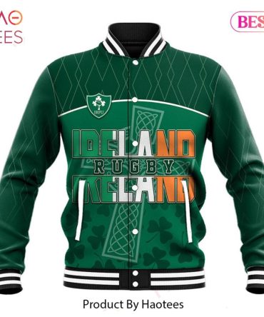 Ireland Rugby Jacket - Stylish Green Varsity Bomber By Haotees - Perfect Gift For Fans!