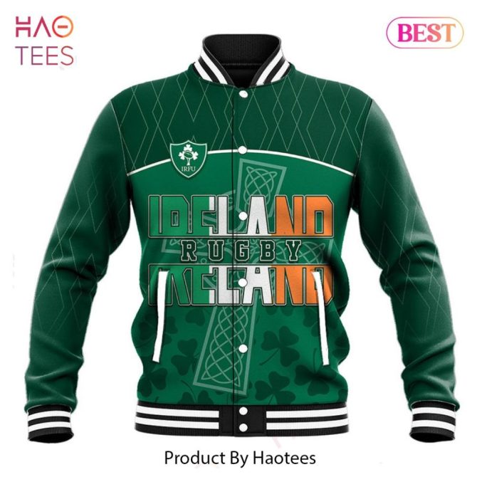 Ireland Rugby Varsity Jacket - Stylish Green Sportswear By Haotees