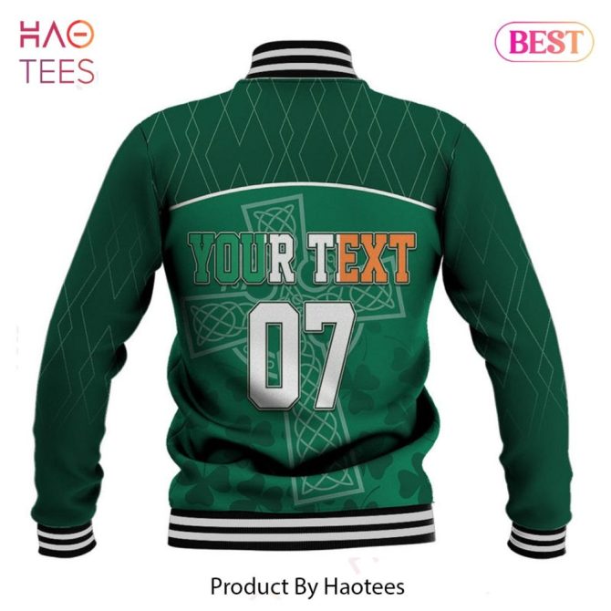 Ireland Rugby Varsity Jacket - Stylish Green Sportswear By Haotees - Image 2