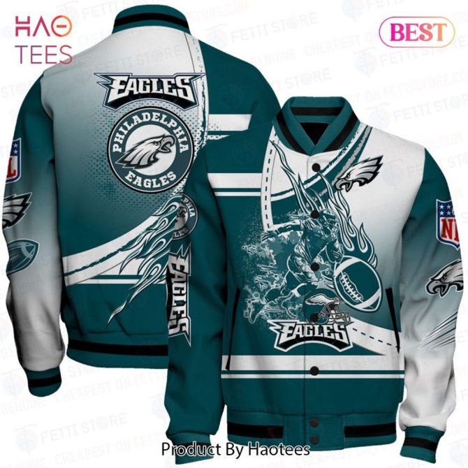 Eagles Vintage Varsity Jacket - Stylish Nfl Fan Gear For Philadelphia Eagles Supporters