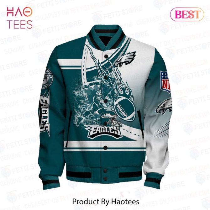Eagles Vintage Varsity Jacket - Stylish Nfl Fan Gear For Philadelphia Eagles Supporters - Image 2