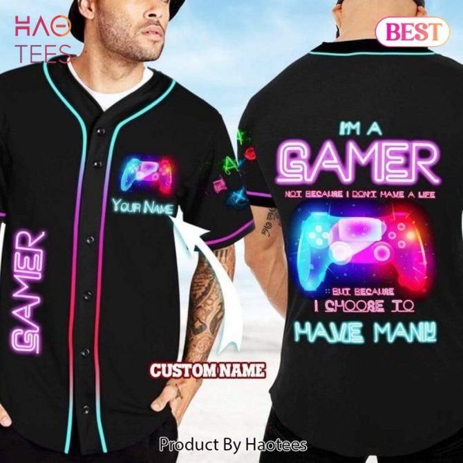 Custom Neon Gamer Jersey - Personalized Gaming Shirt For Enthusiasts