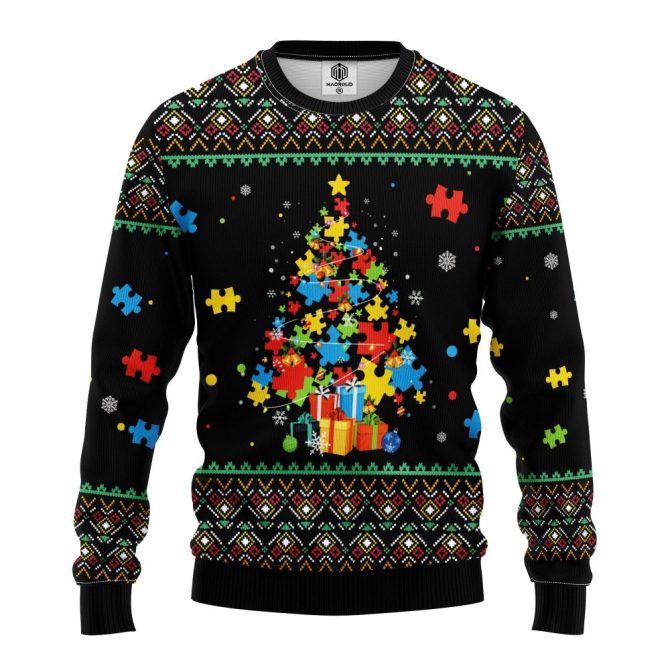 Autism Ugly Christmas Sweater Amazing Gift Idea Thanksgiving Gift - Image 3