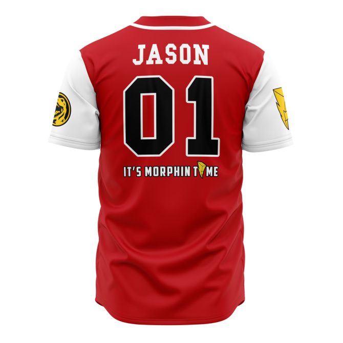 Retro Red Dinosaur Baseball Jersey - Cool Graphic Design, Perfect Gift! - Image 2