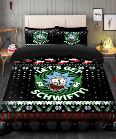 Rick And Morty Christmas Bedding Set Duvet Cover And 2 Pillowcases
