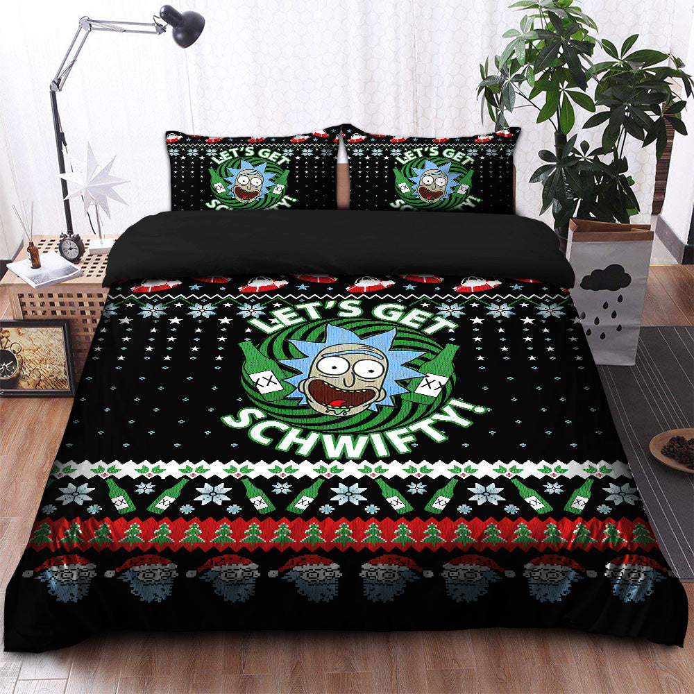 Rick And Morty Christmas Bedding Set Duvet Cover And 2 Pillowcases - Image 2