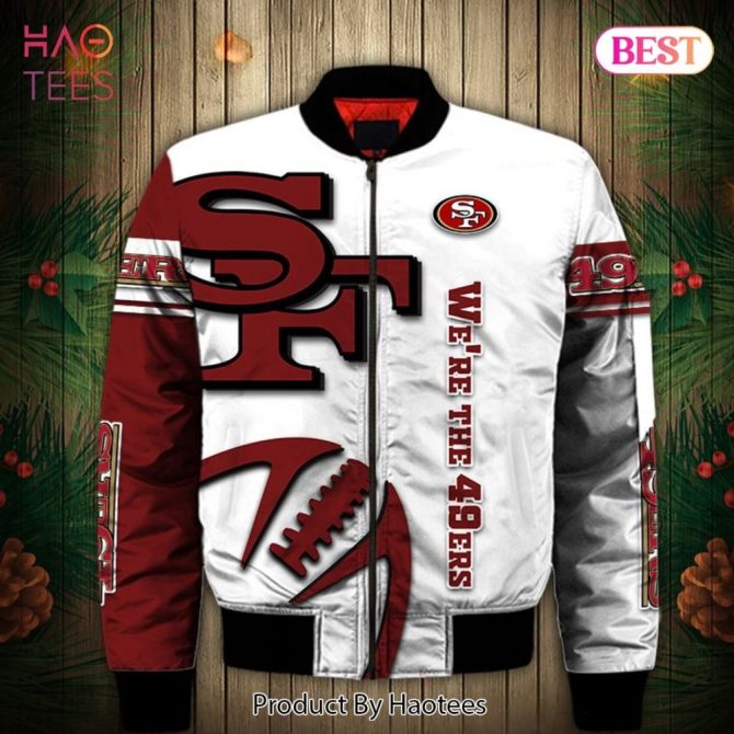 New Fashion   San Francisco 49Ers Bomber Jacket Graphic Balls Gift For Fans