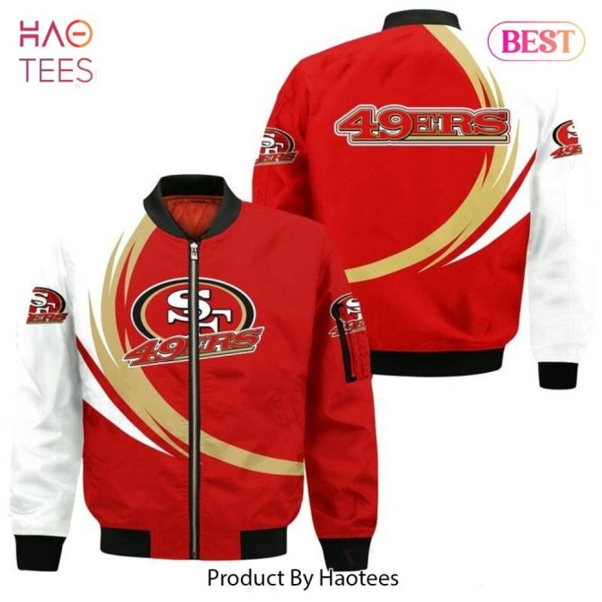 New Fashion   San Francisco 49Ers Bomber Jacket Graphic Curve