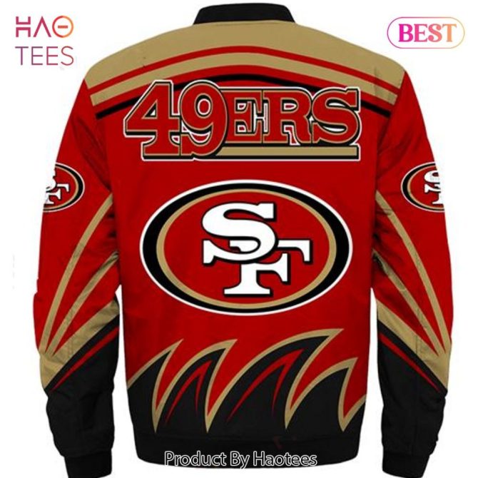 New Fashion   San Francisco 49Ers Bomber Jacket Style Winter Coat Gift For Men - Image 3