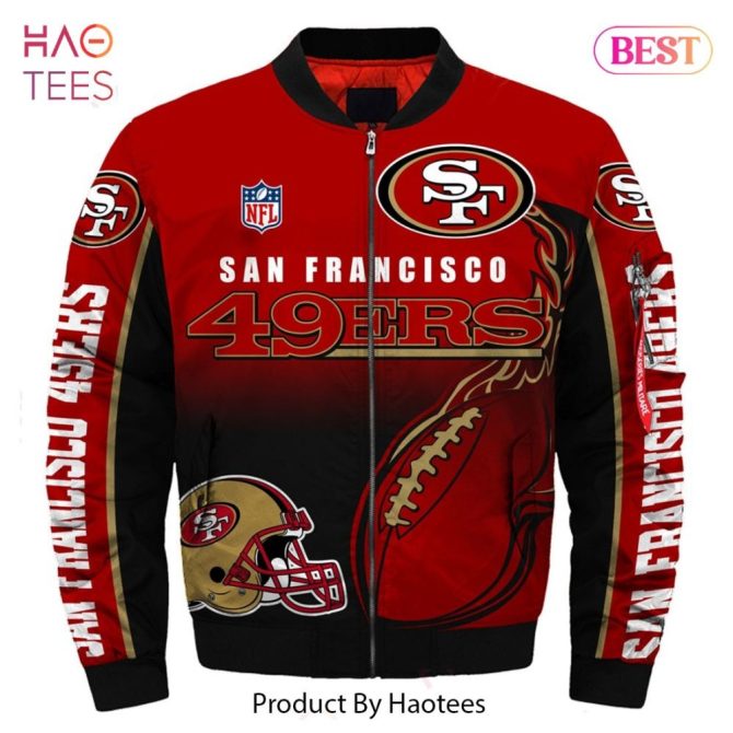 New Fashion   San Francisco 49Ers Bomber Jacket Winter Coat Gift For Men