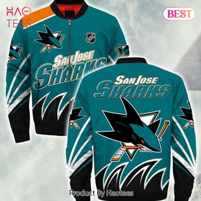 New Fashion   San Jose Sharks Bomber Jacket Style Winter Coat Gift For Men - Image 2