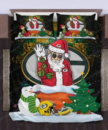 Festive Santa Football Bedding Set - Cozy Christmas Gift For Fans
