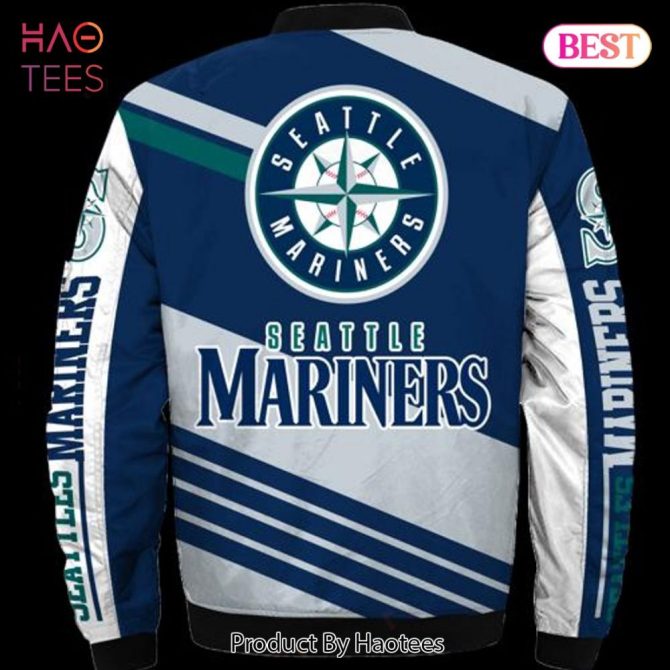 New Fashion   Seattle Mariners Bomber Jacket Style Winter Coat Gift For Men - Image 3