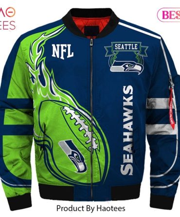 New Fashion   Seattle Seahawks Bomber Jacket Fashion Winter Coat Gift For Men