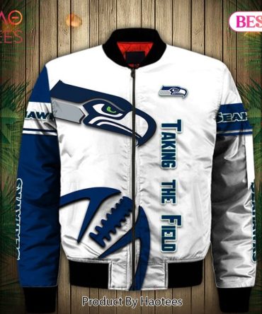 New Fashion   Seattle Seahawks Bomber Jacket Graphic Balls Gift For Fans