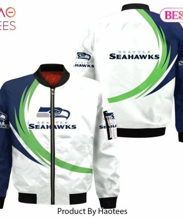 New Fashion   Seattle Seahawks Bomber Jacket Graphic Curve