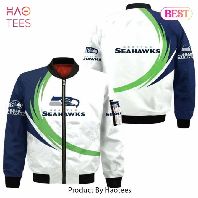 New Fashion   Seattle Seahawks Bomber Jacket Graphic Curve
