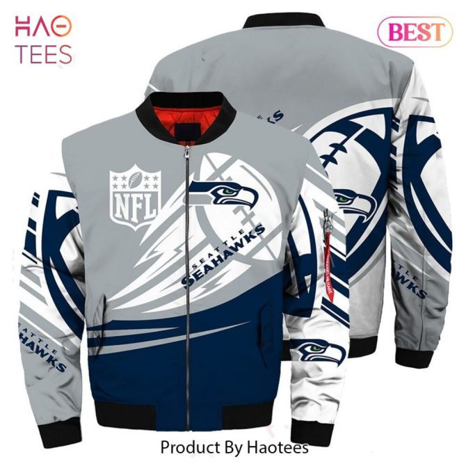 New Fashion   Seattle Seahawks Bomber Jacket Graphic Ultra-Balls
