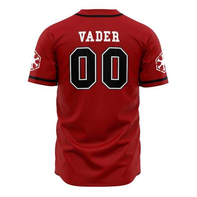 Red Star Wars Sith Empire Baseball Jersey – Dark Side Fan Apparel - Image 2
