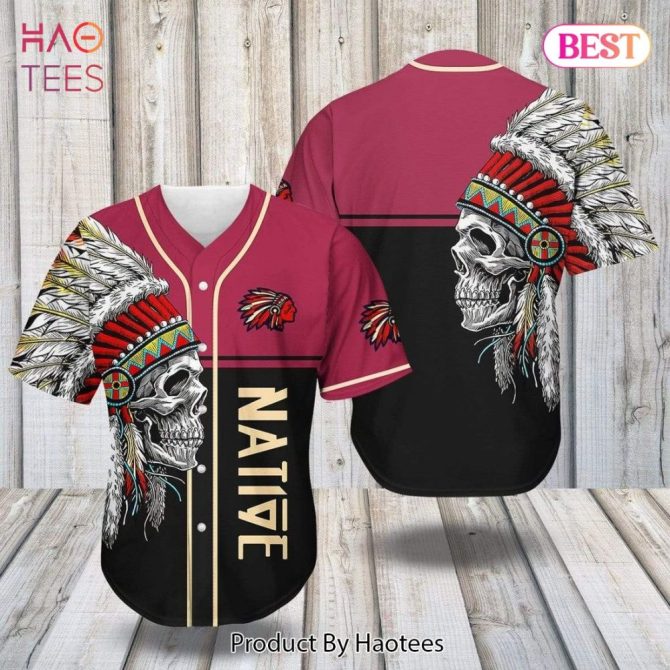 Bold Native Skull Jersey Shirt – Unique Tribal Design For Men & Women