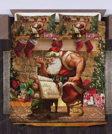 Festive Santa Christmas Bedding Set - Cozy Holiday Comfort For Your Bedroom